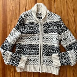 Gap fair isle zip up cardigan